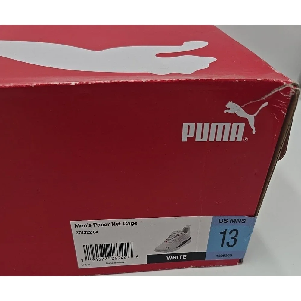 Puma Pacer Net‎ Cage Soft Foam Sneakers - White 13 Active Mens Outdoors Running